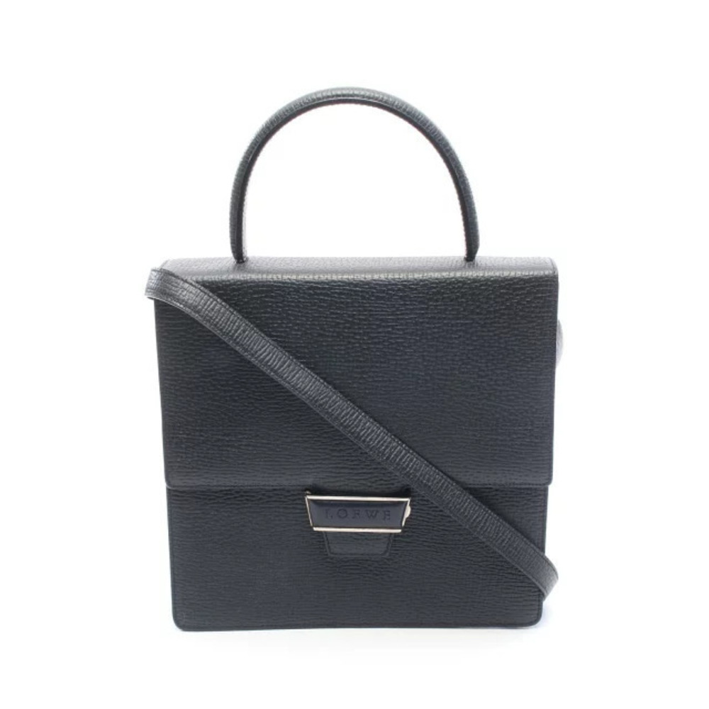 Loewe Handbag Leather Navy Blue